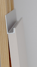 Фасады из плитных материалов с врезной профиль-ручкой тип L (TW9 Modus)