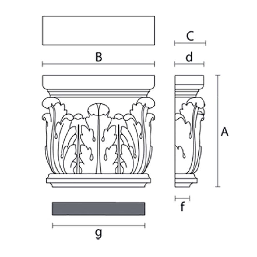 Резная капитель KL-001