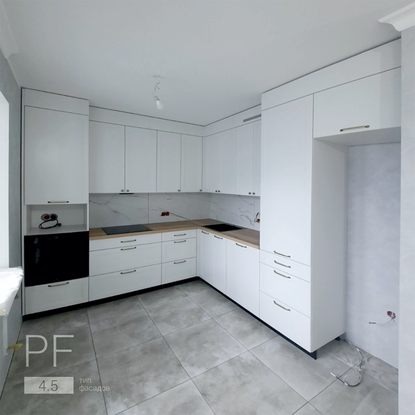 Угловая кухня в скандинавском стиле