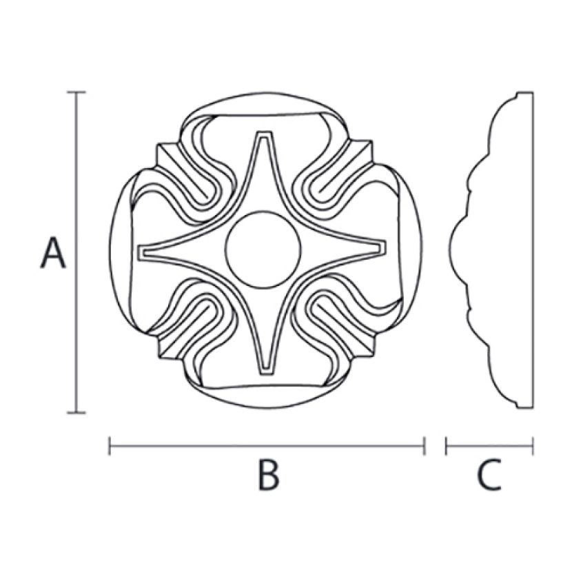 Резная розетка R-003