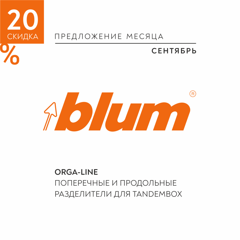 ORGA-LINE разделители для TANDEMBOX со скидкой 20% весь сентябрь