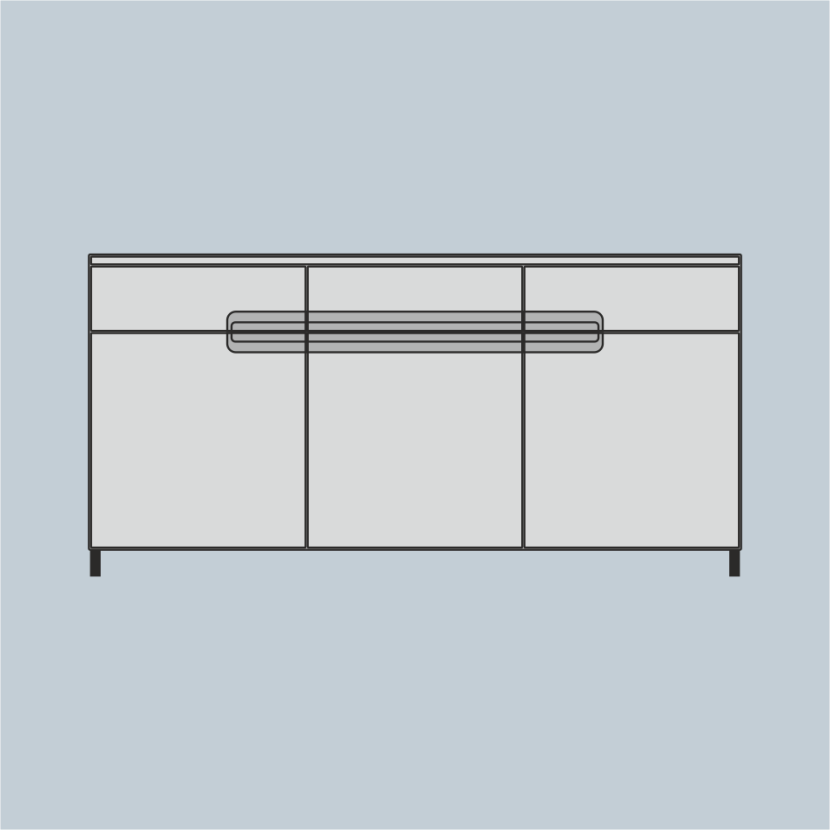 Комод комбинированный F3D3S