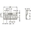 Планка для завес CAMAR 27*60 мм
