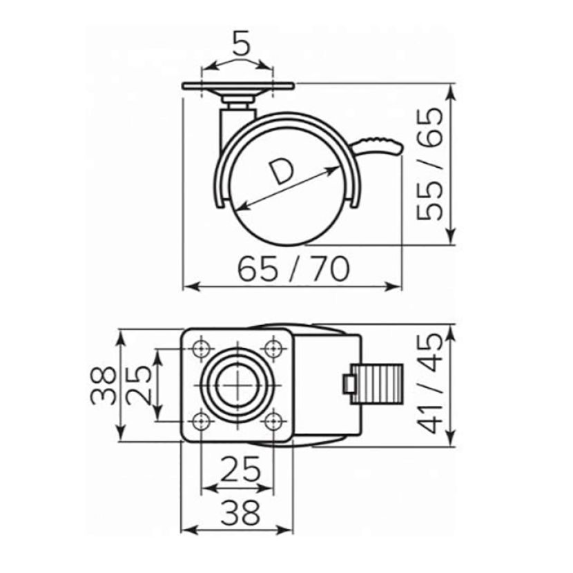 Колесо стандартное на площадке D40, D50
