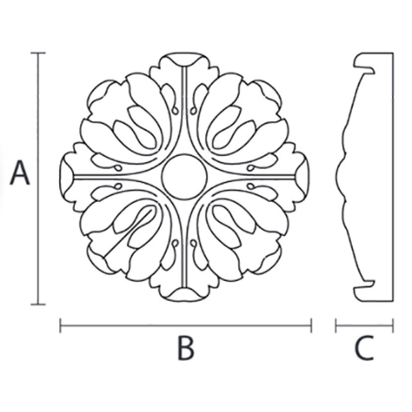 Резная розетка R-005