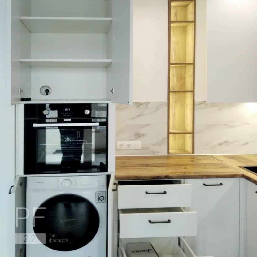 Белая кухня из акрила