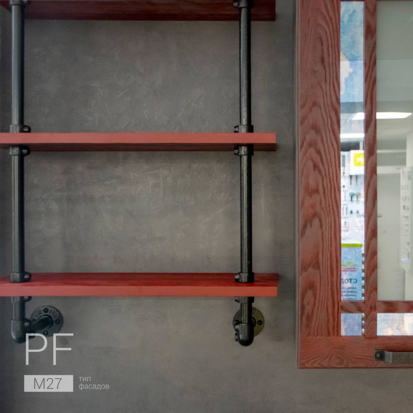 Кухня в стиле лофт из массива сосны