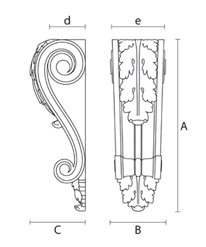 Резной кронштейн KR-010