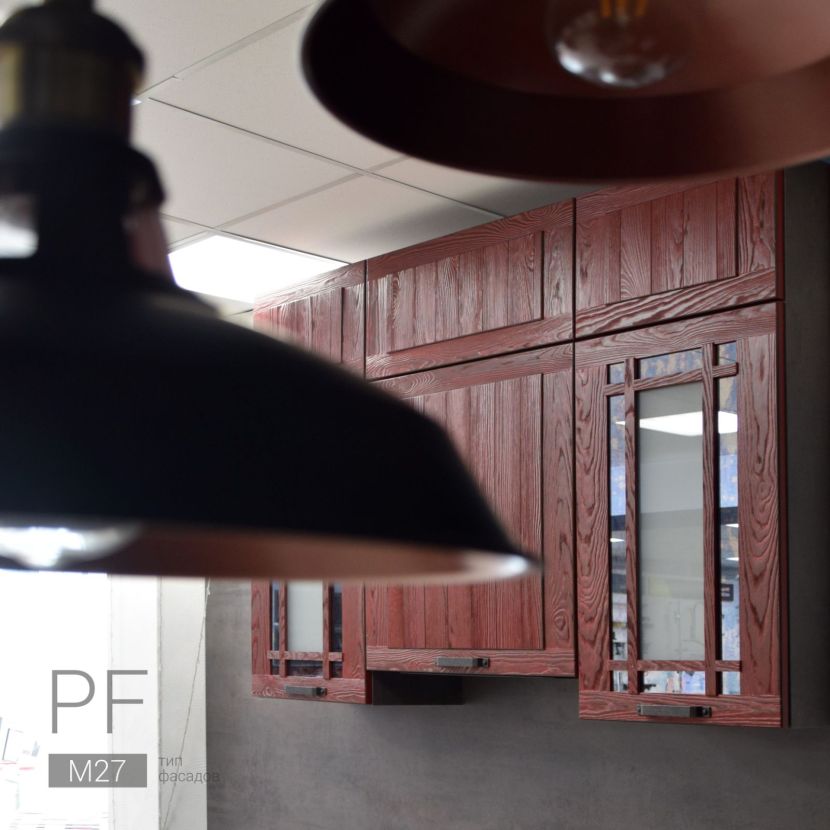 Кухня в стиле лофт из массива сосны