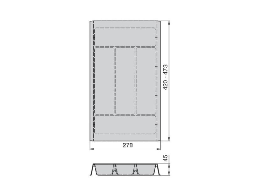 Лотки для столовых приборов серия Combi
