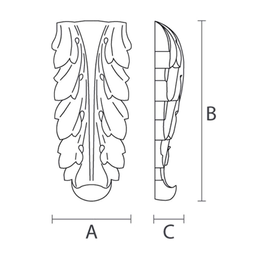 Резная накладка N-018