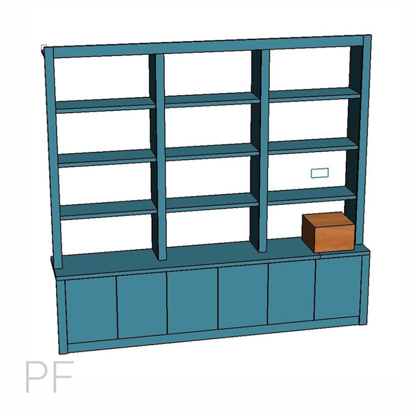 Роскошный стеллаж в кабинет