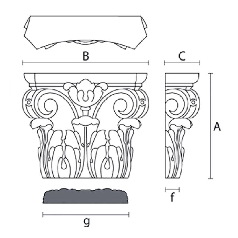 Резная капитель KL-004