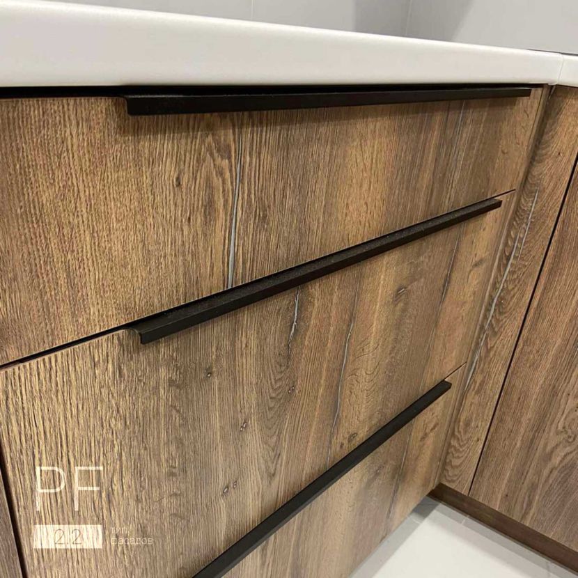 Кухня из ЛДСП древесного декора